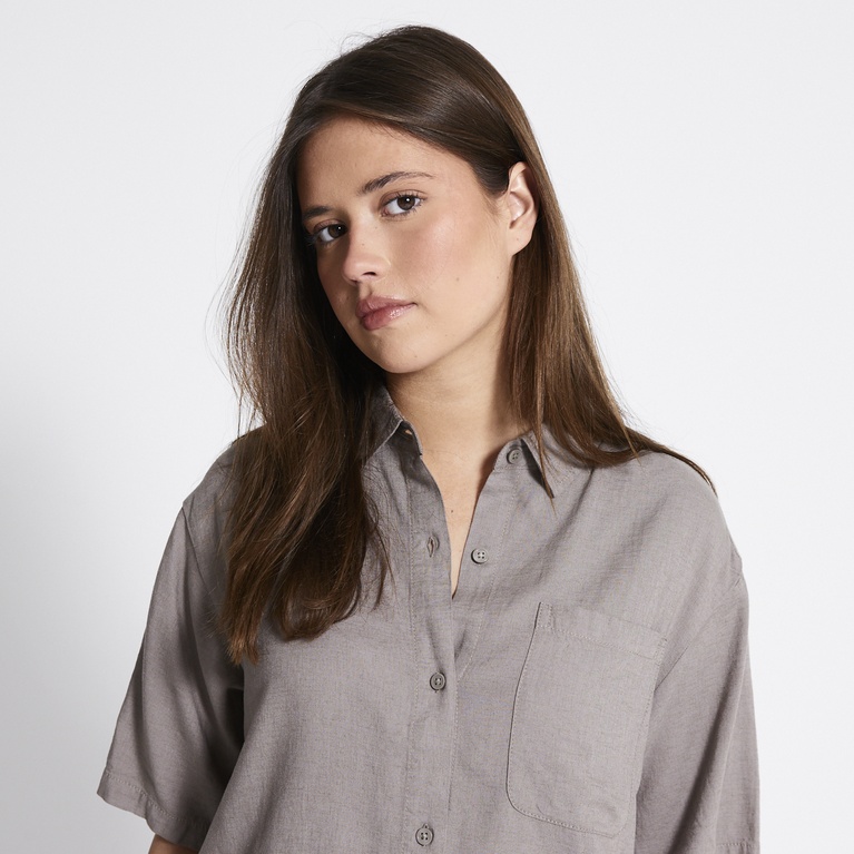 Kurzarm-Leinenbluse "Dana"